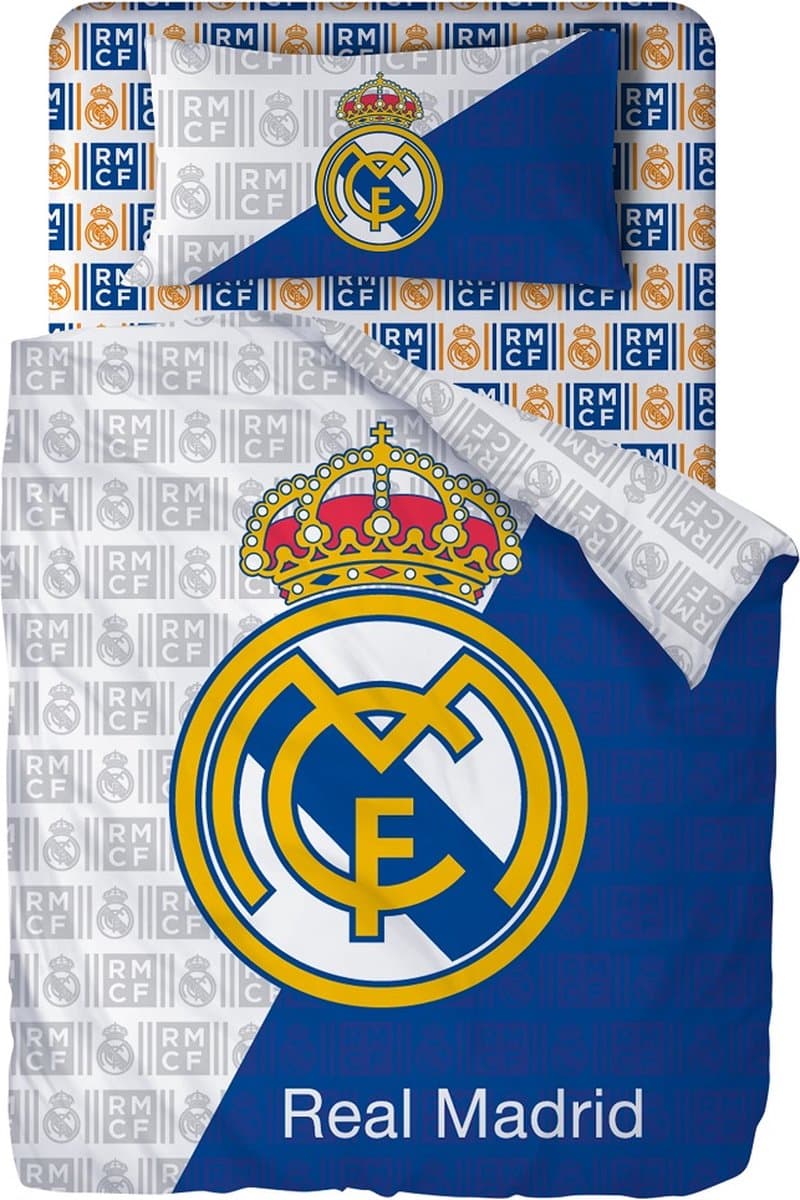 Real Madrid Bedsprei GEEN DEKBEDOVERTREK 150x280 Hoeslaken 90x200 Kussensloop 3in1 Voordeel GEEN DEKBEDOVERTREK