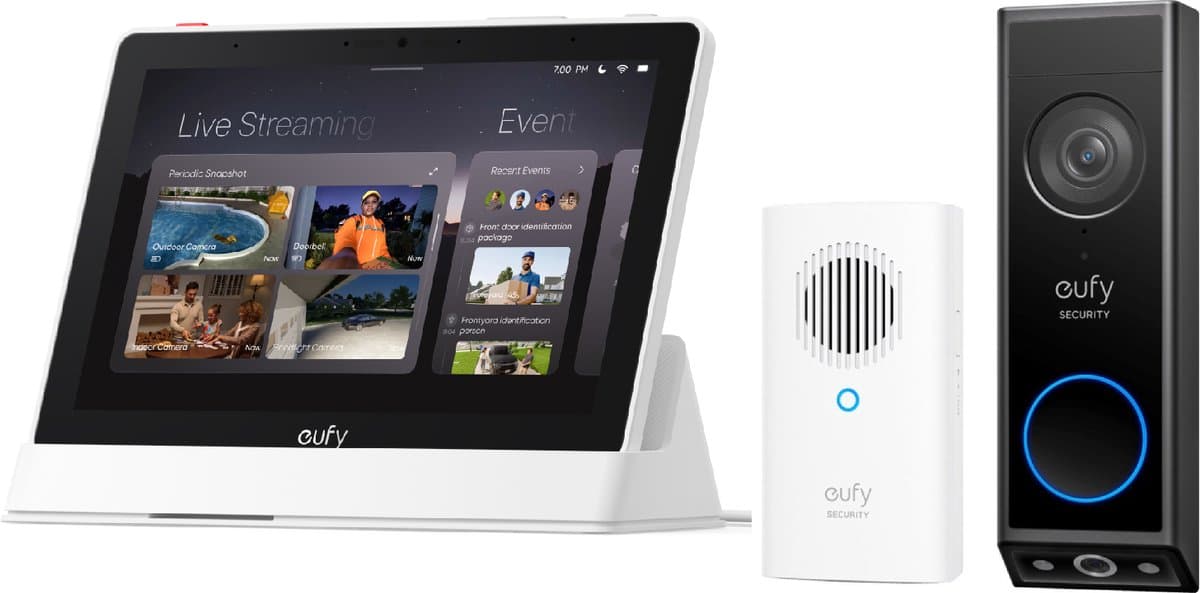 eufy E10 Smart Display-Slimme Home Hub + eufy Security E340 Video Deurbel met chime - Bundelvoordeel