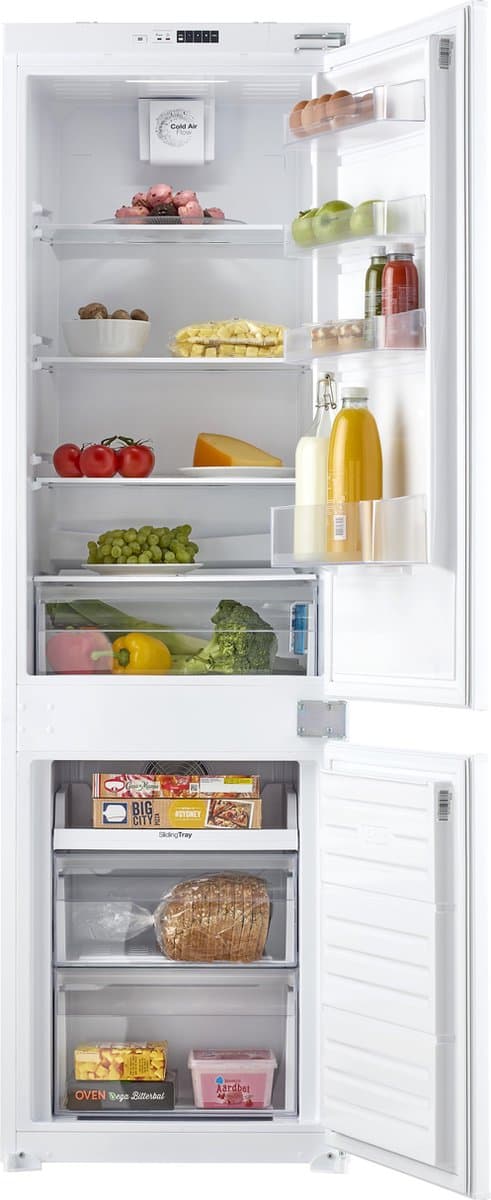 Inventum IKV1788S 178 cm energiezuinige No Frost inbouw koel-vriescombinatie - Koelkast met vriesvak - Stil - Superkoelen - Vershoudlade - 243 liter - Sleepdeur - Wit