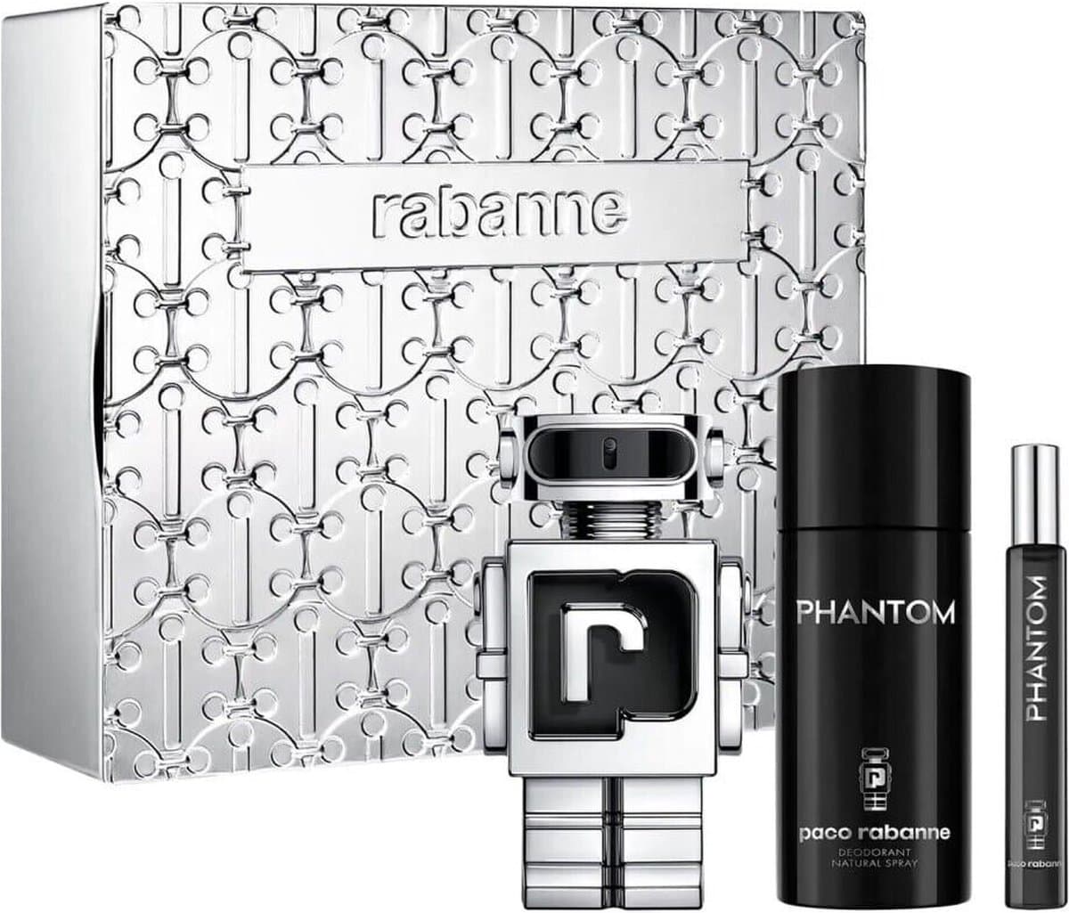 Paco Rabanne Men's Phantom Gift Set Eau de Toilette 100ml + EDT 10 ml + Deodorant 150 ml