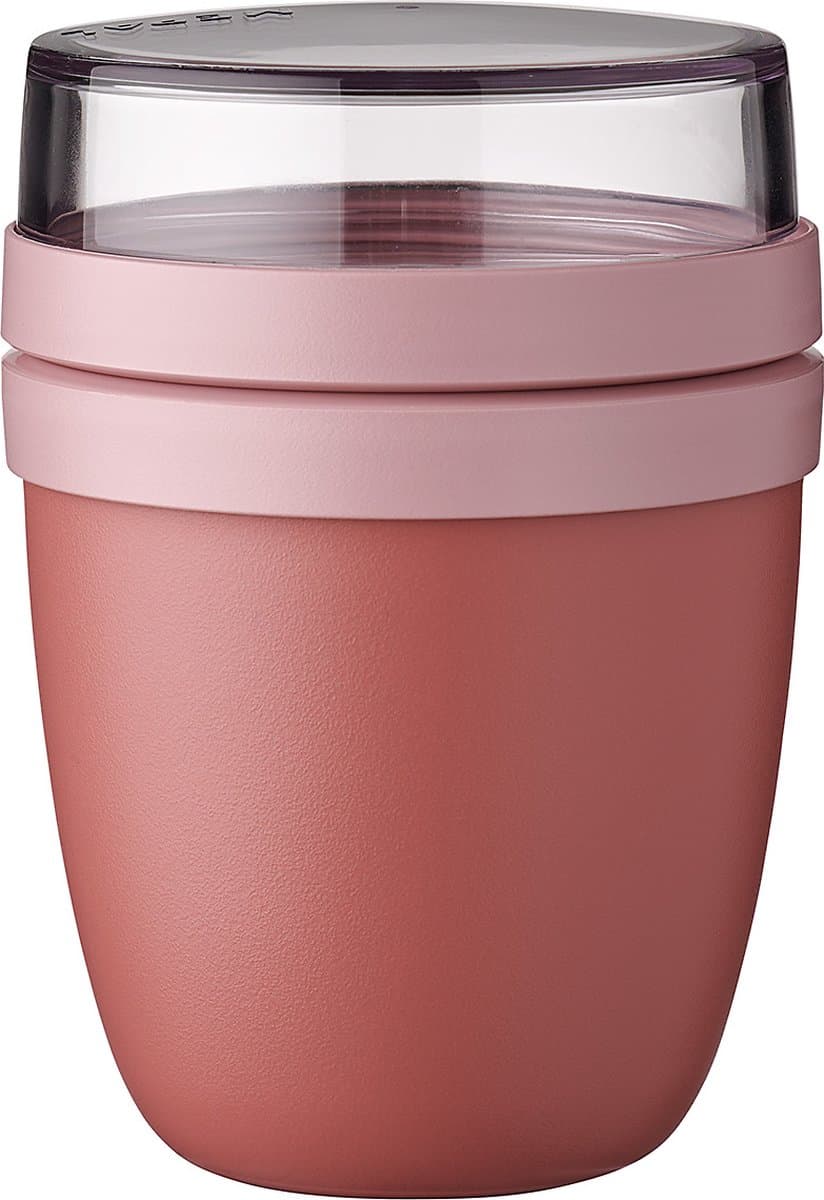 Mepal Lunchpot mini Ellipse - 300 ml - Yoghurt en Muesli beker to go - Geschikt voor vriezer. magnetron en vaatwasser - Vivid mauve