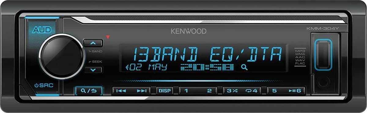 KENWOOD KMM-304Y - Autoradio Enkel-din