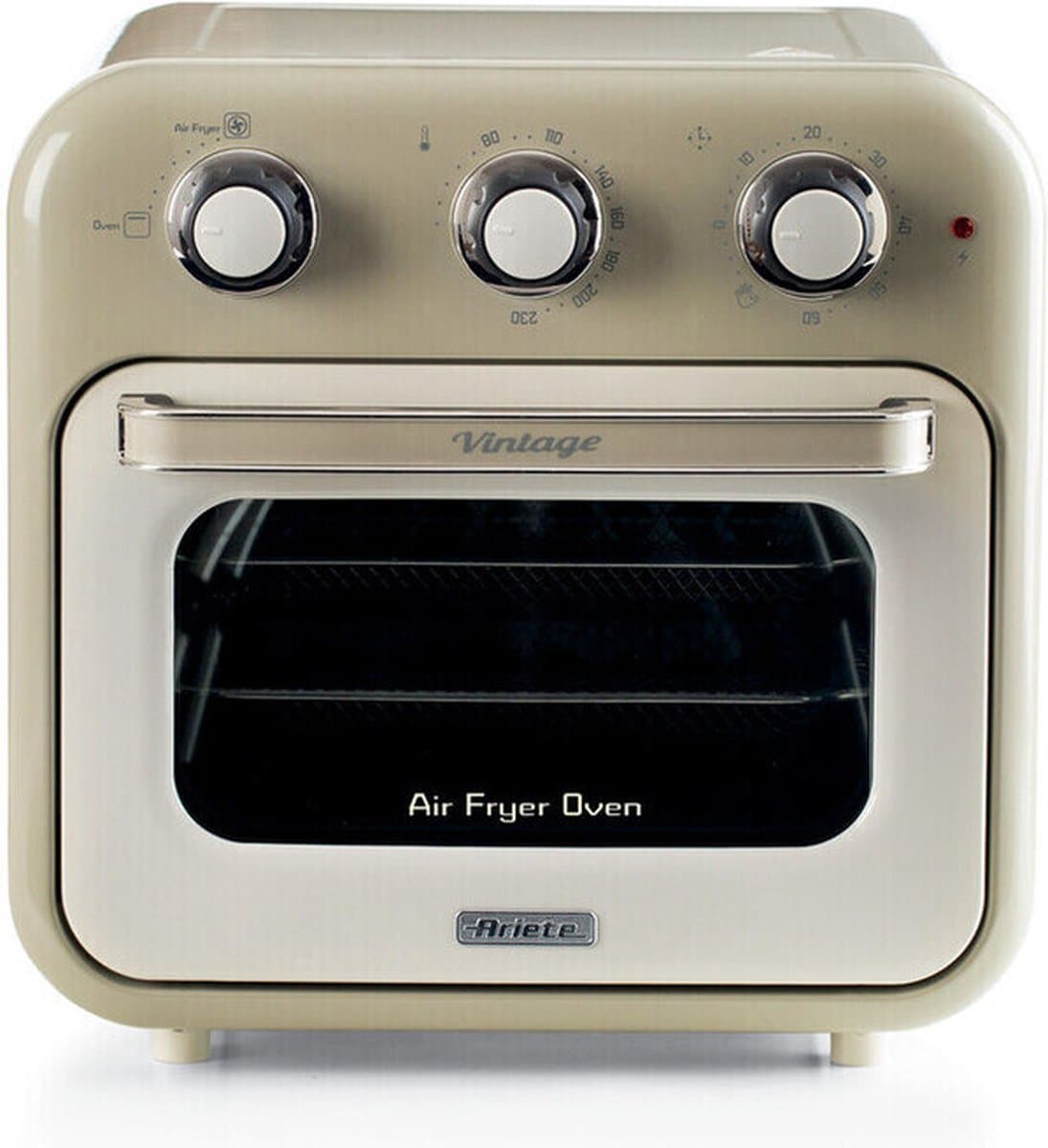 Ariete 4632/03 Vintage Airfryer & Oven - 16 liter - 1400 Watt - timer - draaispit - roterende mand - beige