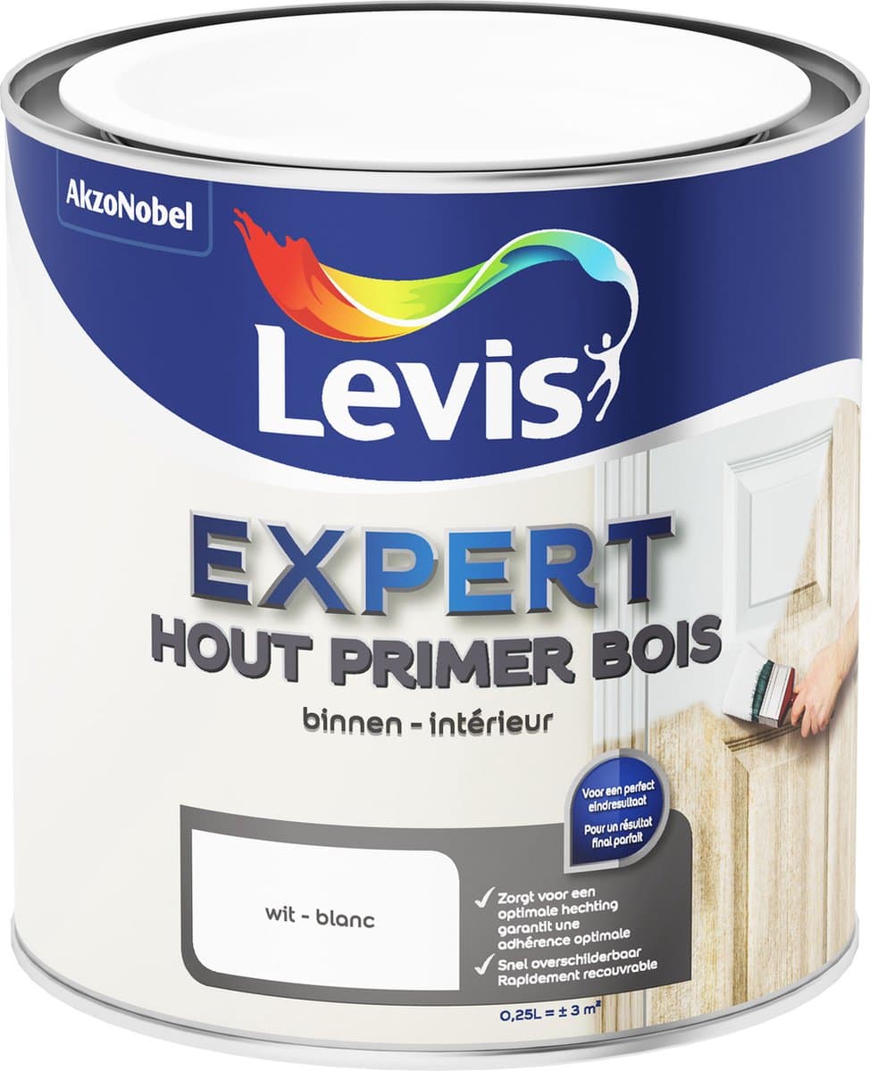 Levis - Expert Hout Primer Binnen - Wit - 0,25 L
