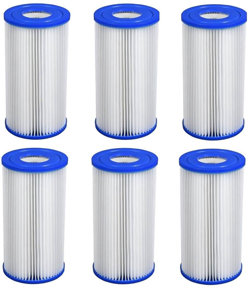 Filtercartridge A - set van 6 zwembadfilters | Voor Intex en Bestway filterpompen