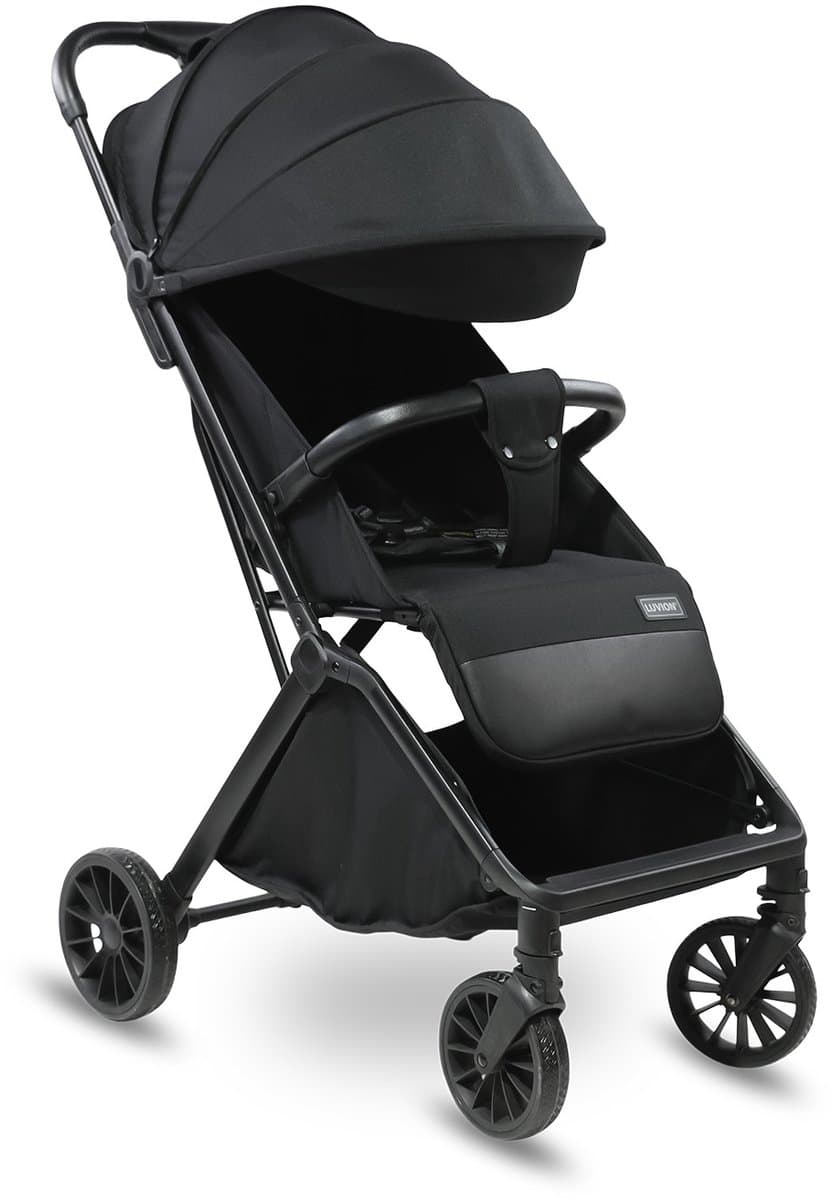 LUVION® Oslo Buggy - Plooibuggy lichtgewicht inklapbaar - Zwart - Inclusief Travel Bag