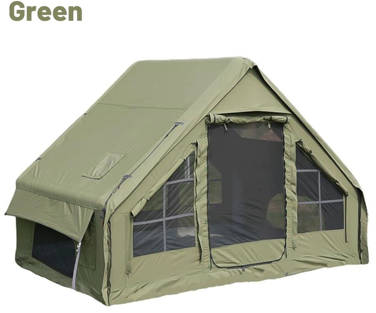 Solayne Tent - Kamperen - Travel - Kampeertent - Opblaasbare tent - Oxford - 4Seizoenen - Outdoor - 3x2,10m - 5/8 personen - Groen