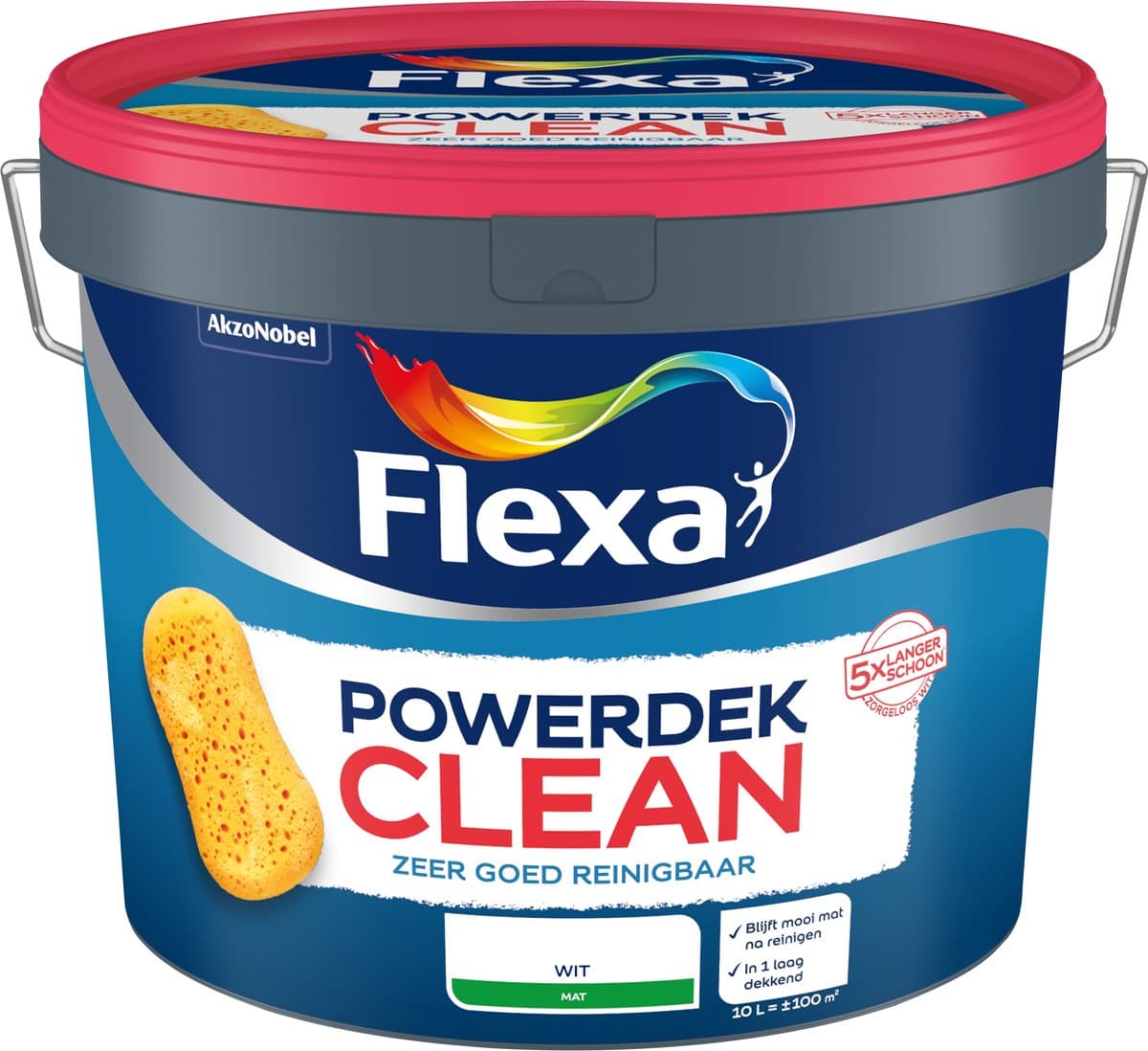 Flexa - Powerdek Clean - Wit - 10 L