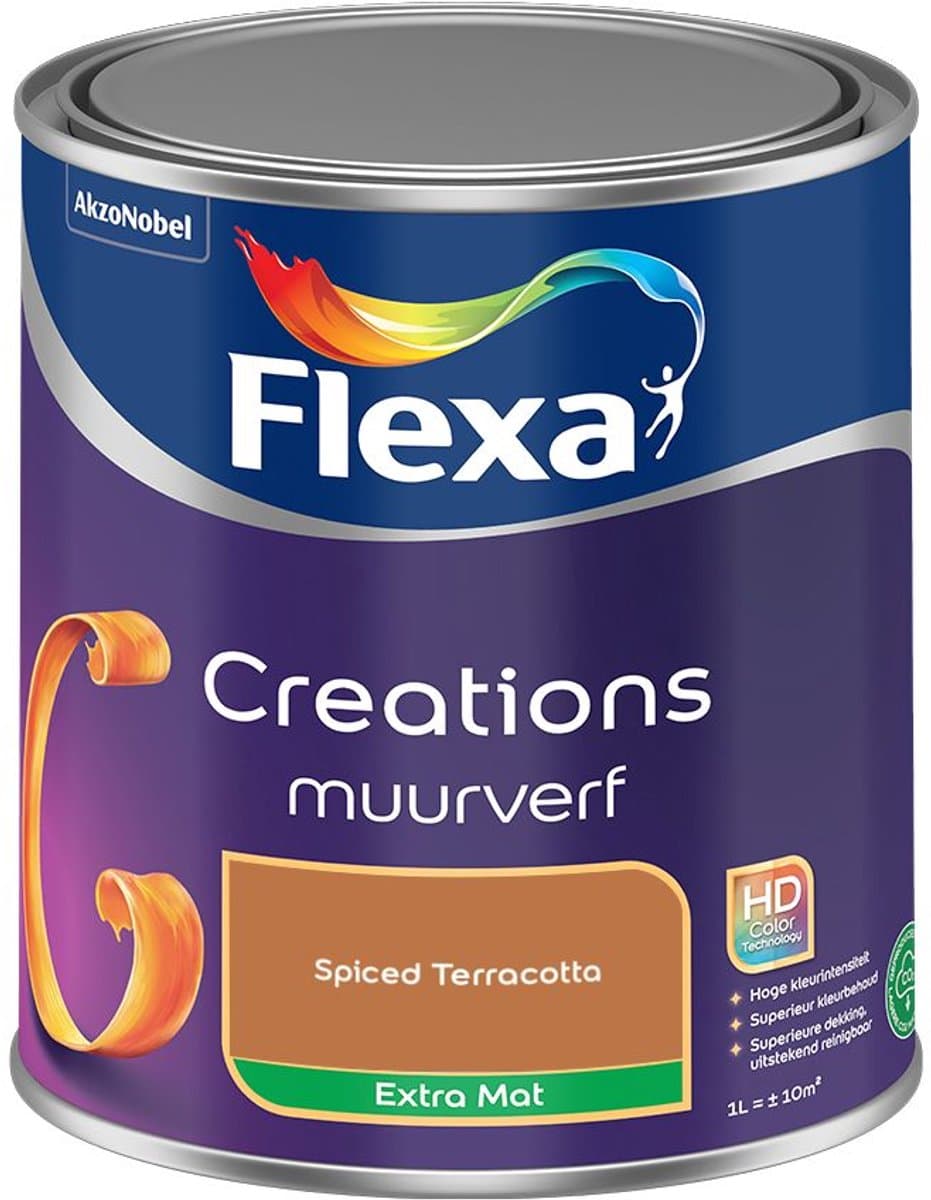 Flexa - Creations Muurverf Extra Mat - Spiced Terracotta - Mengverf - 1 L