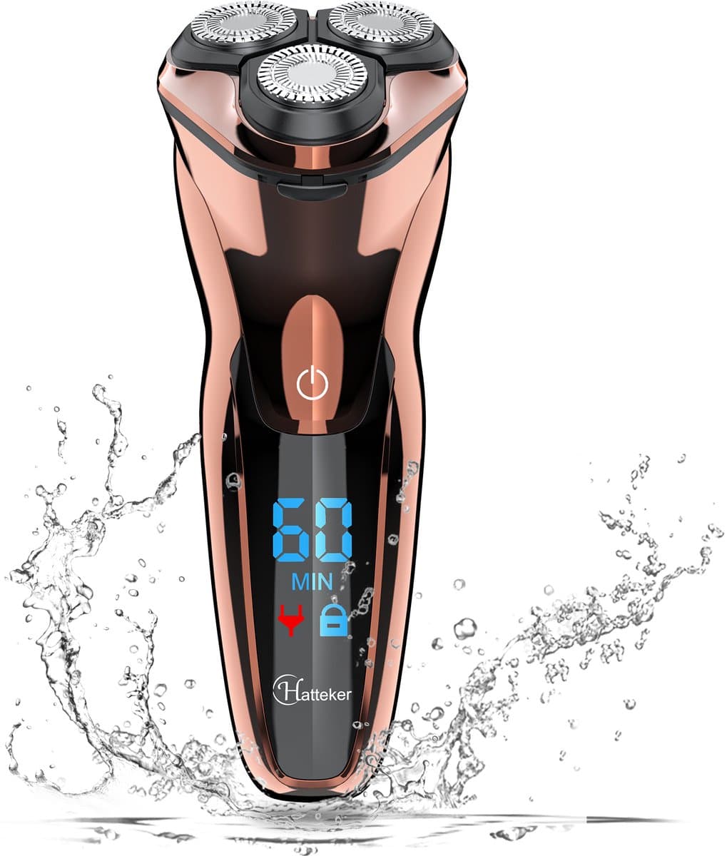 HATTEKER Scheerapparaat Mannen met Trimmer 2-in-1 - Nat & Droog – Precisietrimmer - Elektrisch - Electric Shaver - Waterproof