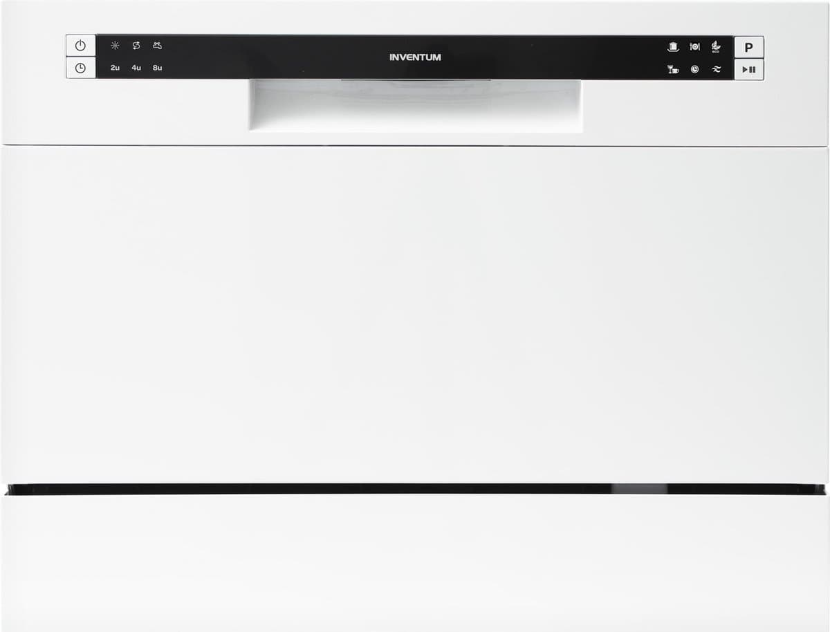 Inventum VVW5520 mini vaatwasser - 6 couverts - 44 cm hoog - Bestekmand - 6 programma’s - Startuitstel - Energielabel D - Vrijstaand - Wit