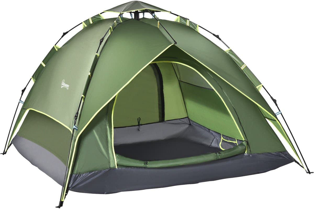 Kampeertent - Pop Up Camping Tent - Kampeertent voor 2 Personen - Met 1 transporttas - Waterdicht en Ventilerend Muggengaas - UV bescherming - Groen