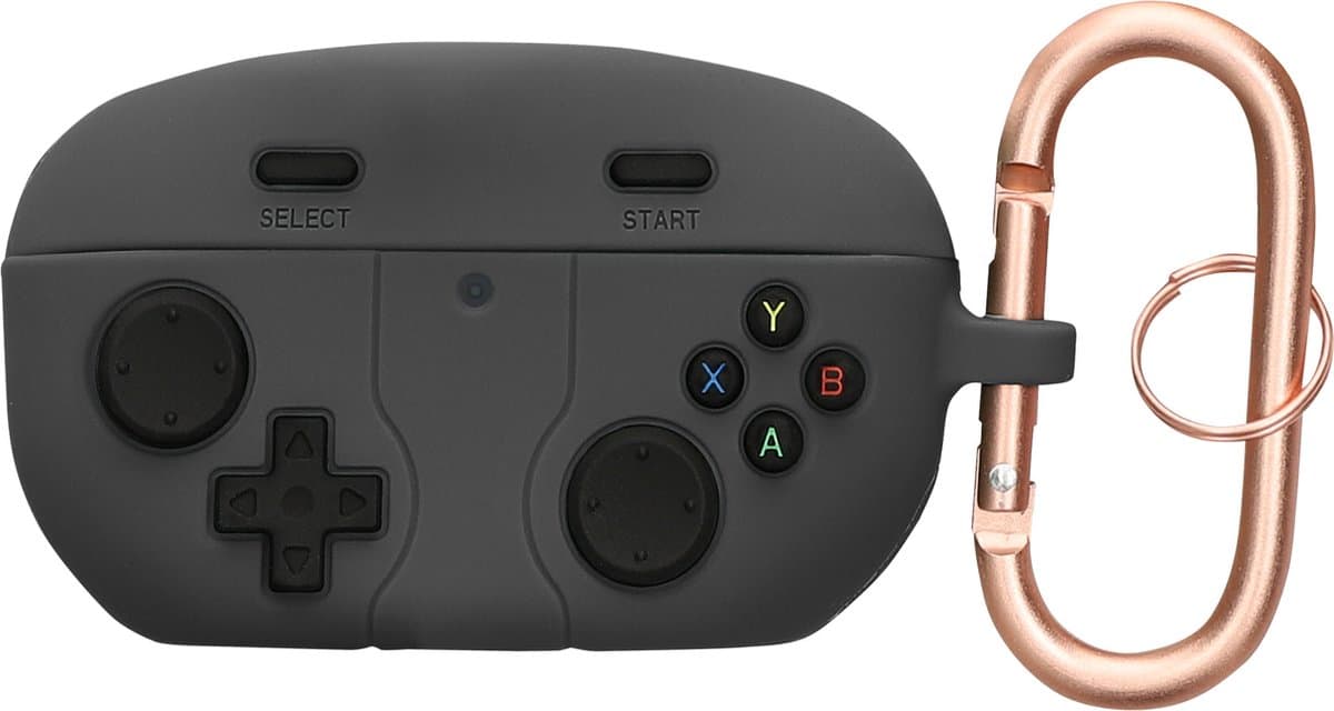 kwmobile Hoes geschikt voor Sony WF-1000XM5 - Siliconen cover voor oordopjes in zwart - Gameconsole design