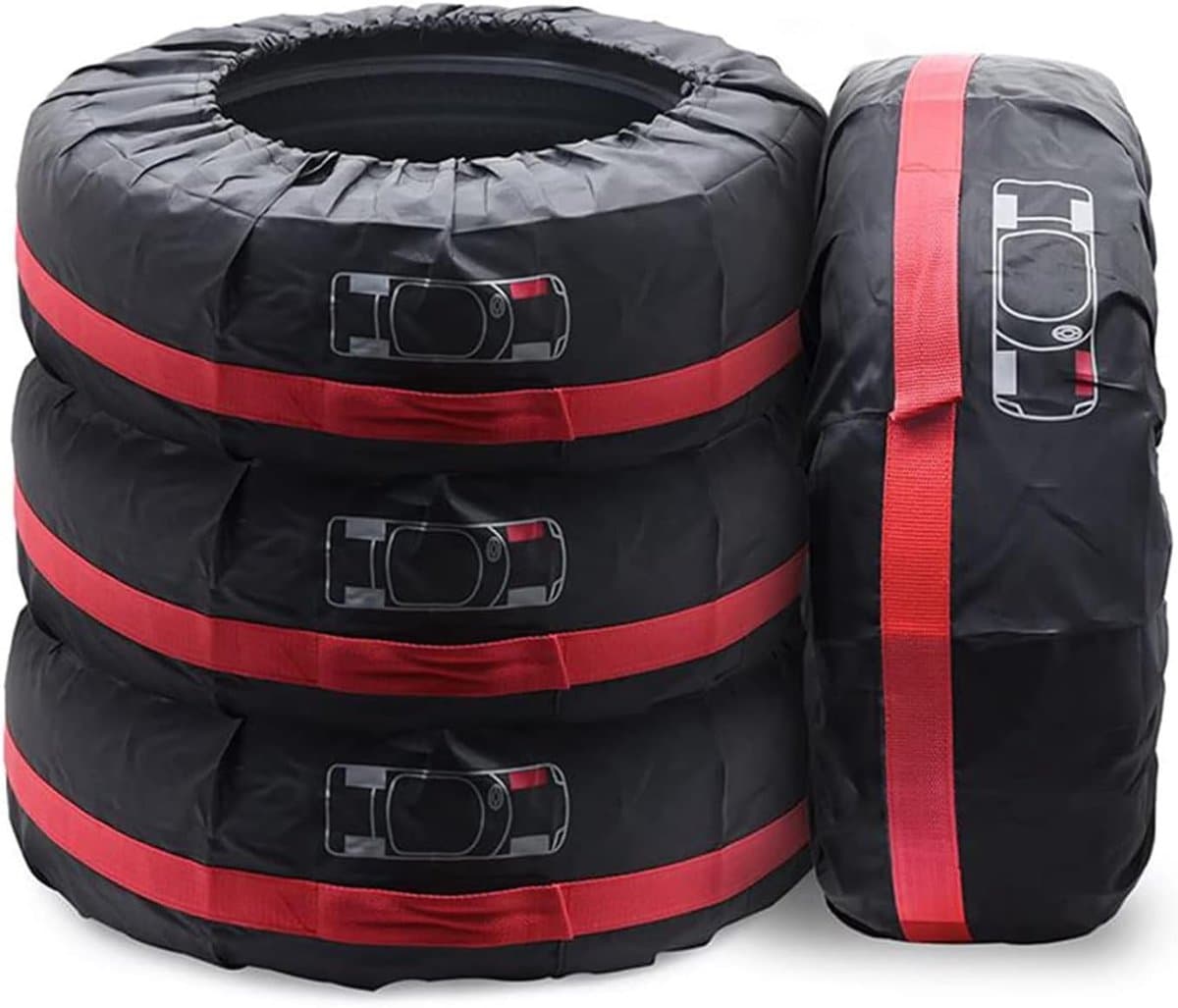 4 stuks - Bandenhoes - Hoes voor autoband- Bandenhoezen -Zomerbandenhoes - Winterbandenhoes -19 tot 23 Inch