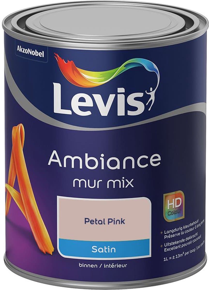 Levis - Ambiance Mur Satin Mix - Petal Pink - Mengverf - 1 L