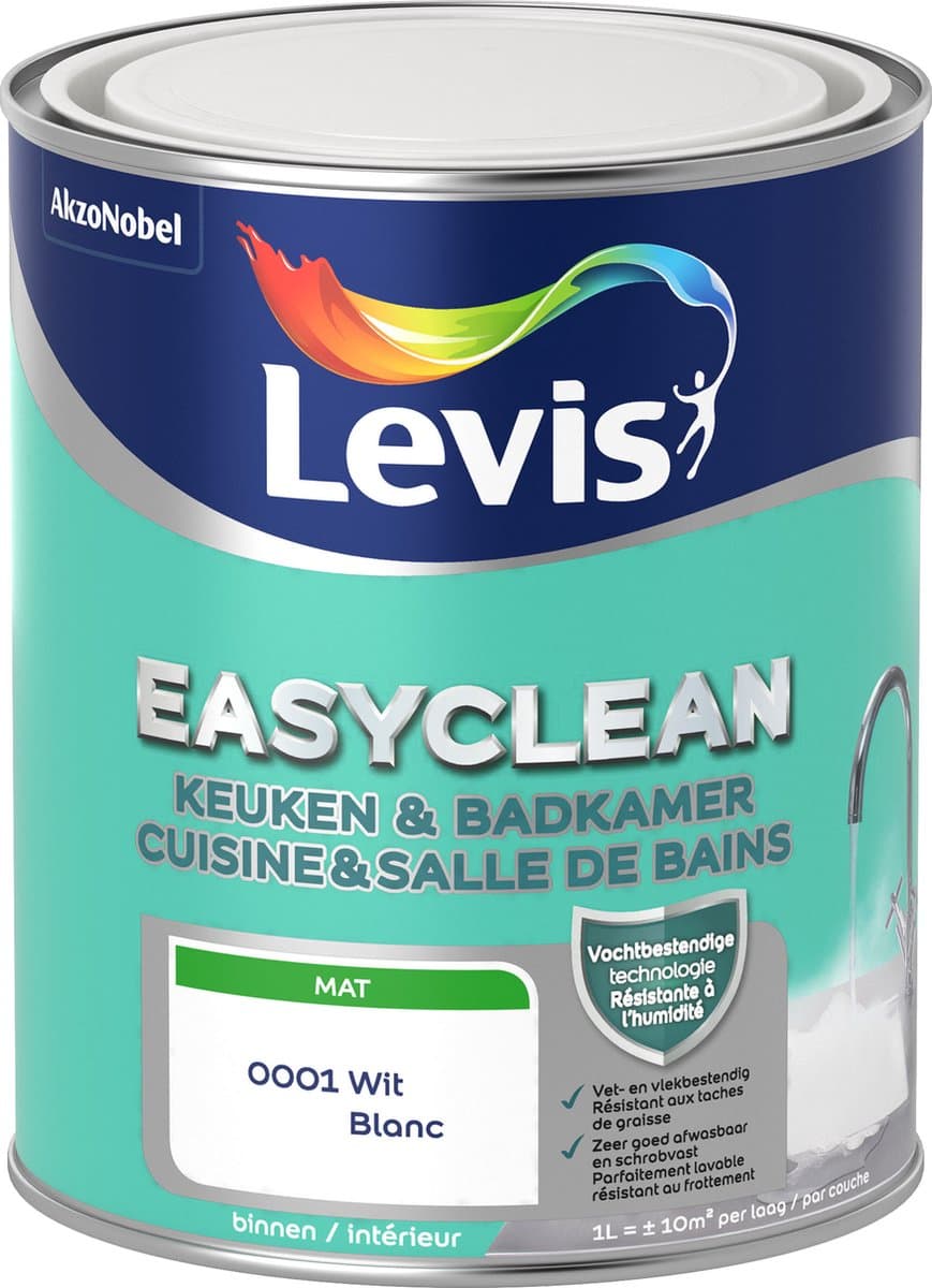 Levis - Easyclean Keuken & Badkamer - Wit - 1 L