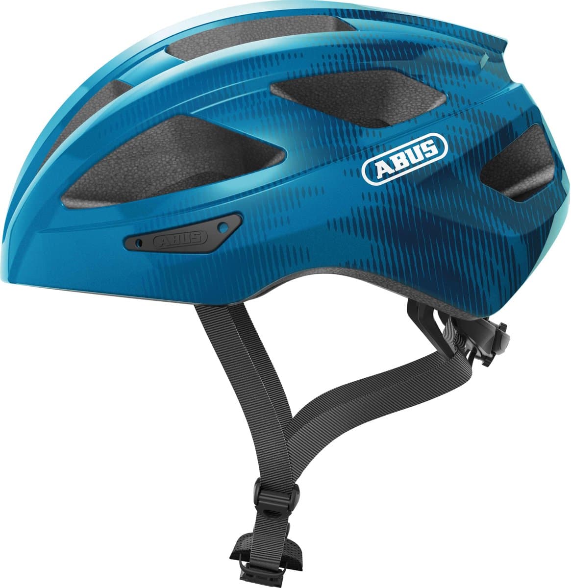 Fietshelm ABUS MACATOR steel blue M - 52-58 cm - blauw - Geschikt voor gebruik op elektrische fietsen - stadsfietsen - 300 g