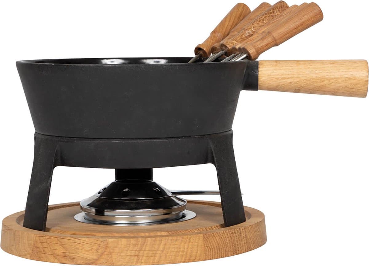 Boska Fondueset Pro L - Kaasfondueset - Voor elk type fornuis - Robuust & onbreekbaar gietijzer - 1,8 liter
