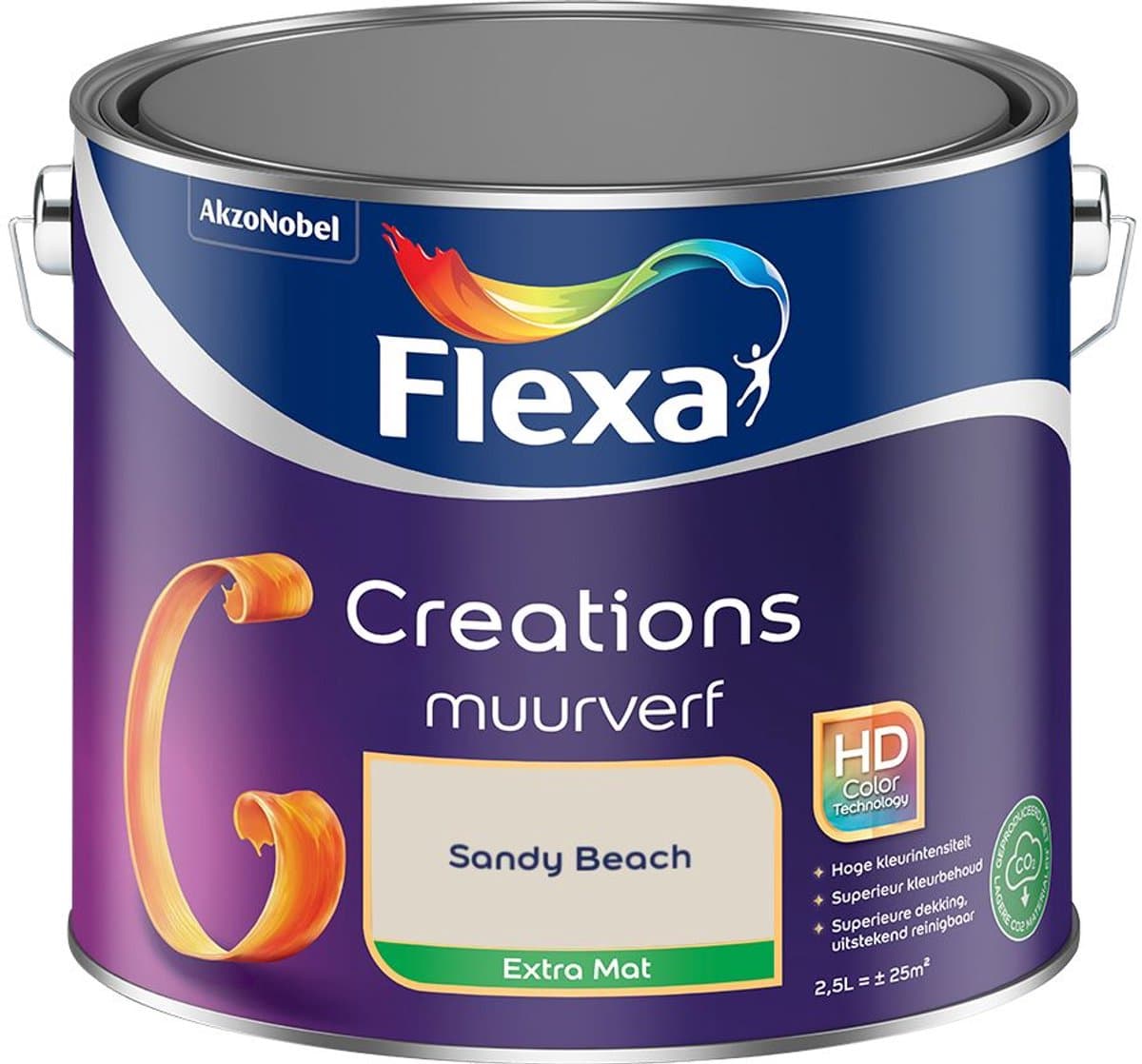Flexa - Creations Muurverf Extra Mat - Sandy Beach - Mengverf - 2,5 L