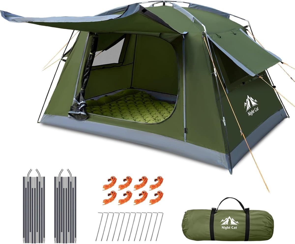 OLOEY Night Cat 2-persoons kampeertent-Lichtgewicht en waterdichte koepeltent voor 3 seizoenen-ideaal voor backpacken-wandelen en festivals