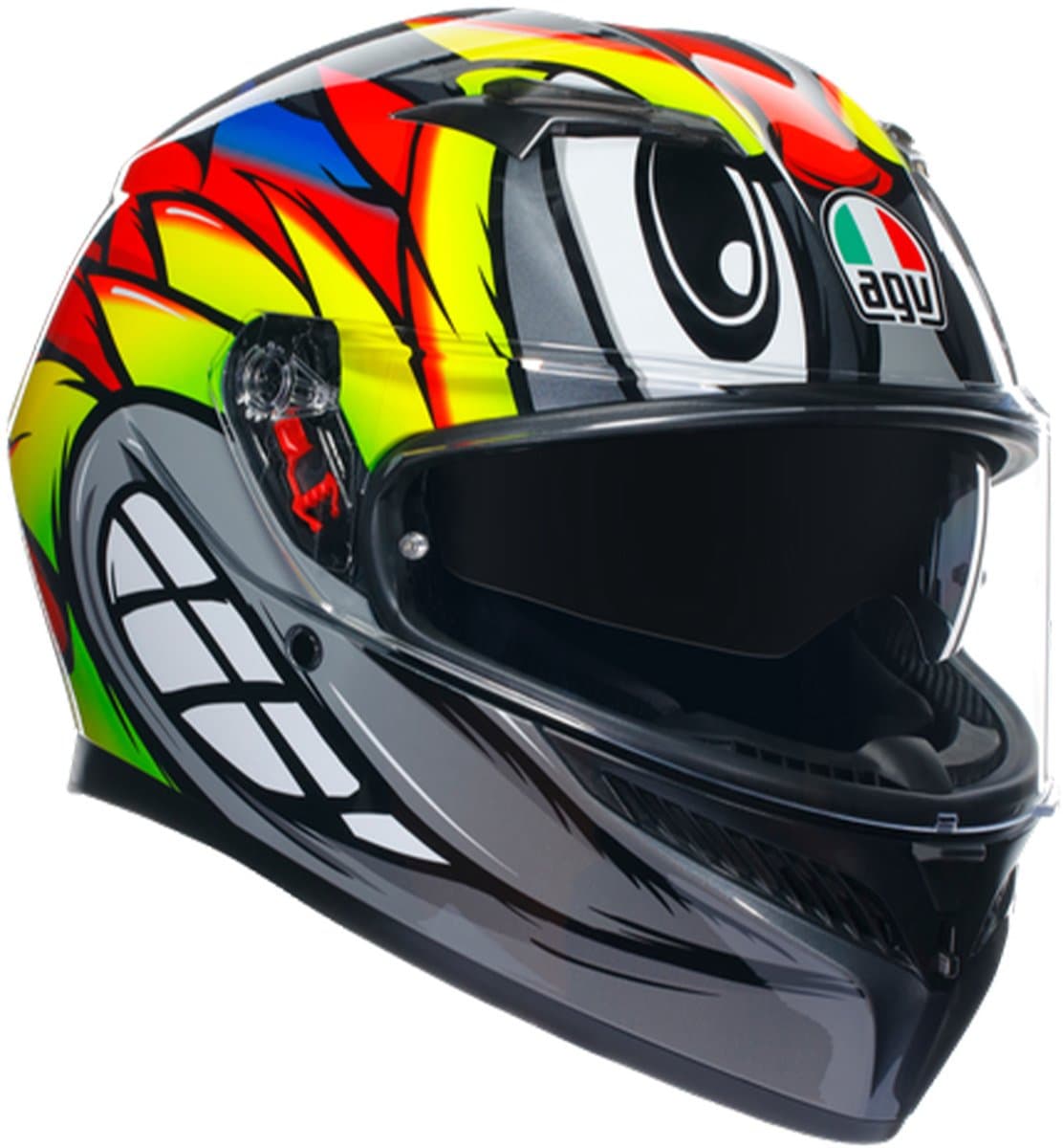 Agv K3 E2206 Mplk Birdy 2.0 Grijs Geel Rood 012 Integraalhelm - Maat M - Helm