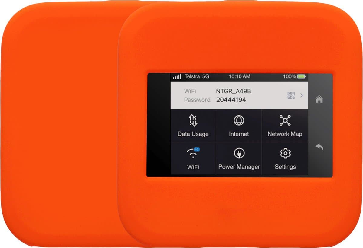 kwmobile mifi hoesje geschikt voor NETGEAR Nighthawk M6 Pro / M6 hoes - Silicone mifi router case - Mobiele wifi router beschermhoes in oranje