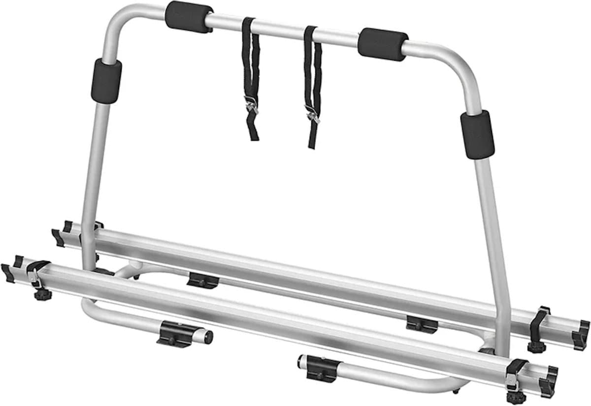 ProPlus Fietsendrager voor Caravan Dissel - 2 Fietsen - Draagvermogen 40 kg - Aluminium - Scharnierend - 126x70x32 cm - Zilver