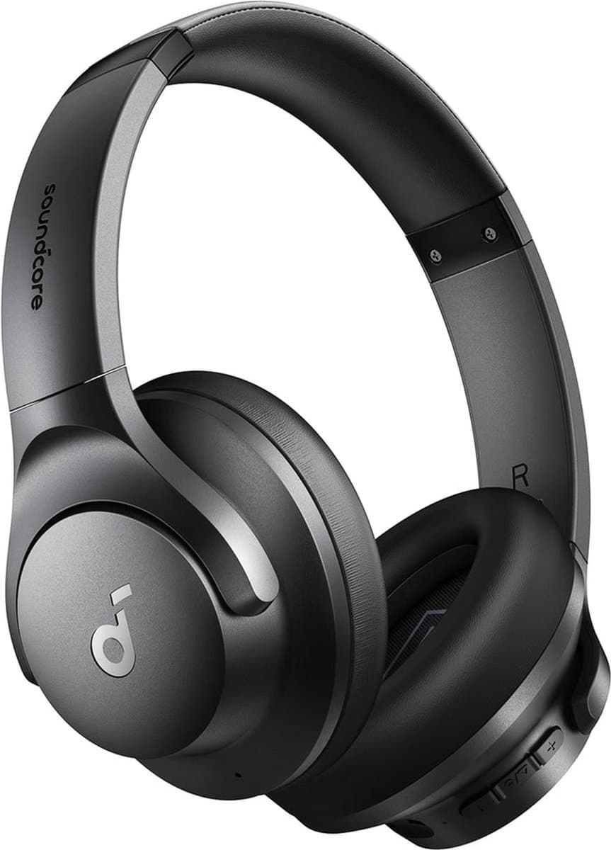 soundcore van Anker Q20i-hoofdtelefoon met hybride actieve ruisonderdrukking, bluetoothoordoppen, speelduur van 40 u, Hi-Res Audio, veel bas, appinstellingen, transparantiemodus, ideaal voor op reis