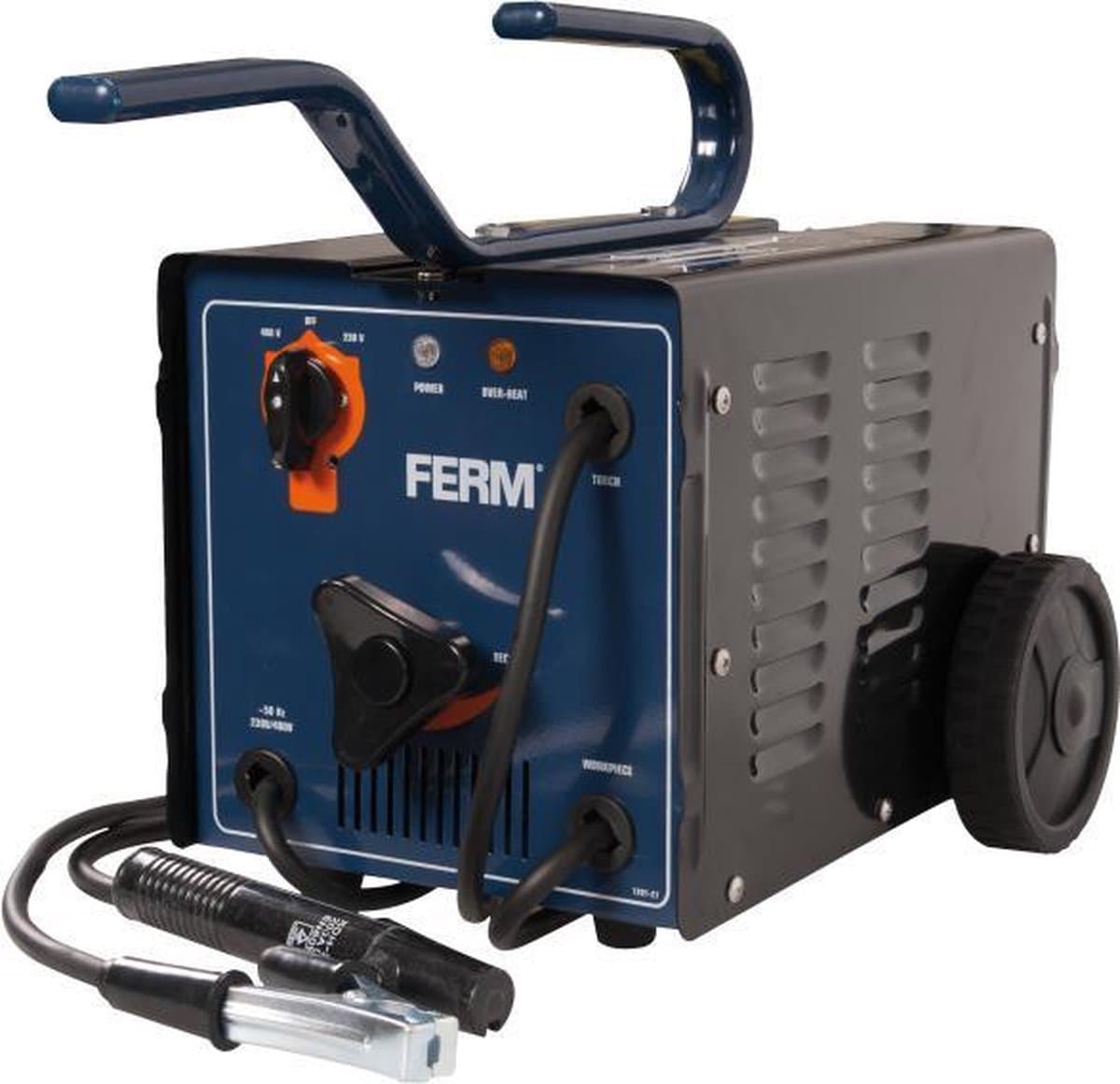 FERM - WEM1035 - Lasapparaat - 55-160 Ampere - 230V - of - 400V - Overhittingsbeveiliging - Inclusief - Bikhamer - Laskap - Krachtig - Booglasapparaat - Lasapparaat elektrode - Lasapparaat electrisch - Krachtstroom lasser - 400 Volt
