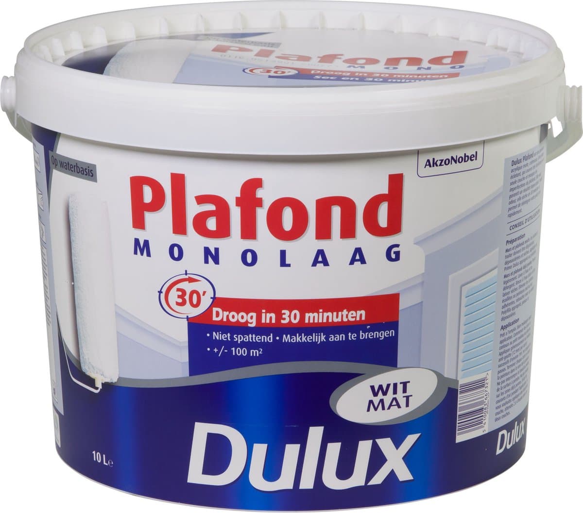 Dulux Plafond Monolaag - Wit - 10 L