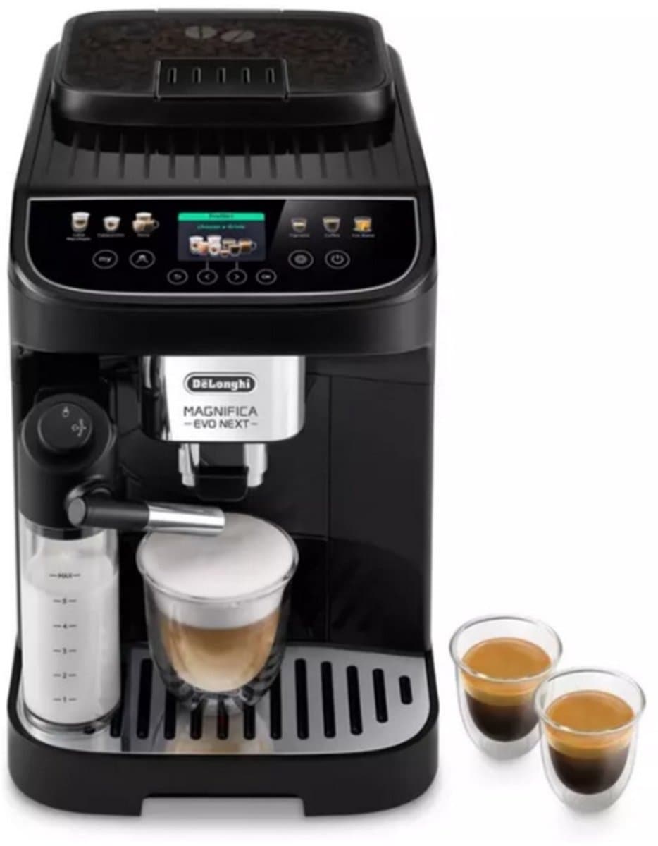 De'Longhi Magnifica Evo Next - volautomatische espressomachine met LatteCrema Hot melksysteem en kleurendisplay - Zwart - ECAM310.60.B