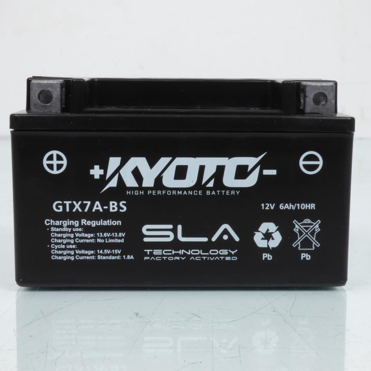 Batterie SLA Kyoto pour Scooter Sym 50 Mio 2005 à 2018 YTX7A-BS SLA / 12V 6Ah Neuf