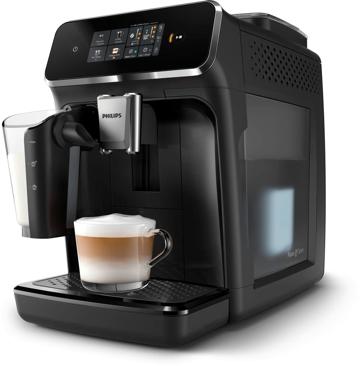 Philips 2300 Series LatteGo EP2331/10 - Espressomachine - 3 Soorten Koffie + Heet Water - Zwart / Chroom - + AquaClean Filter