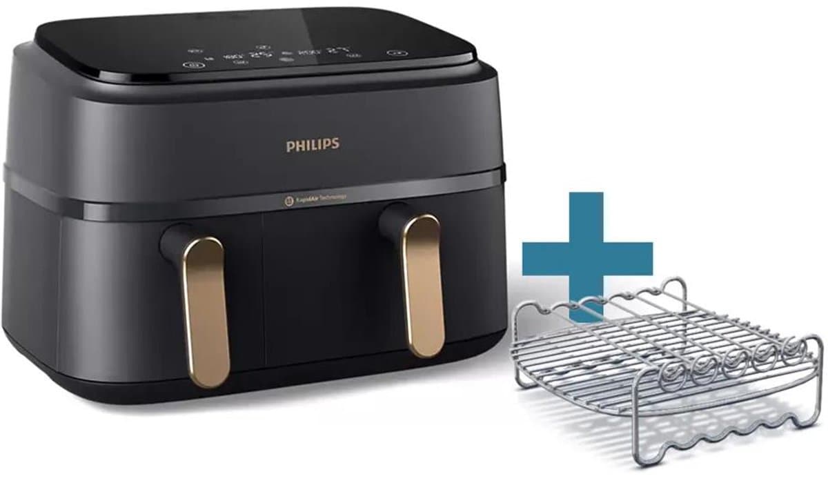 Philips 3000 serie NA352/04 - Airfryer - 9L - Dubbele mand