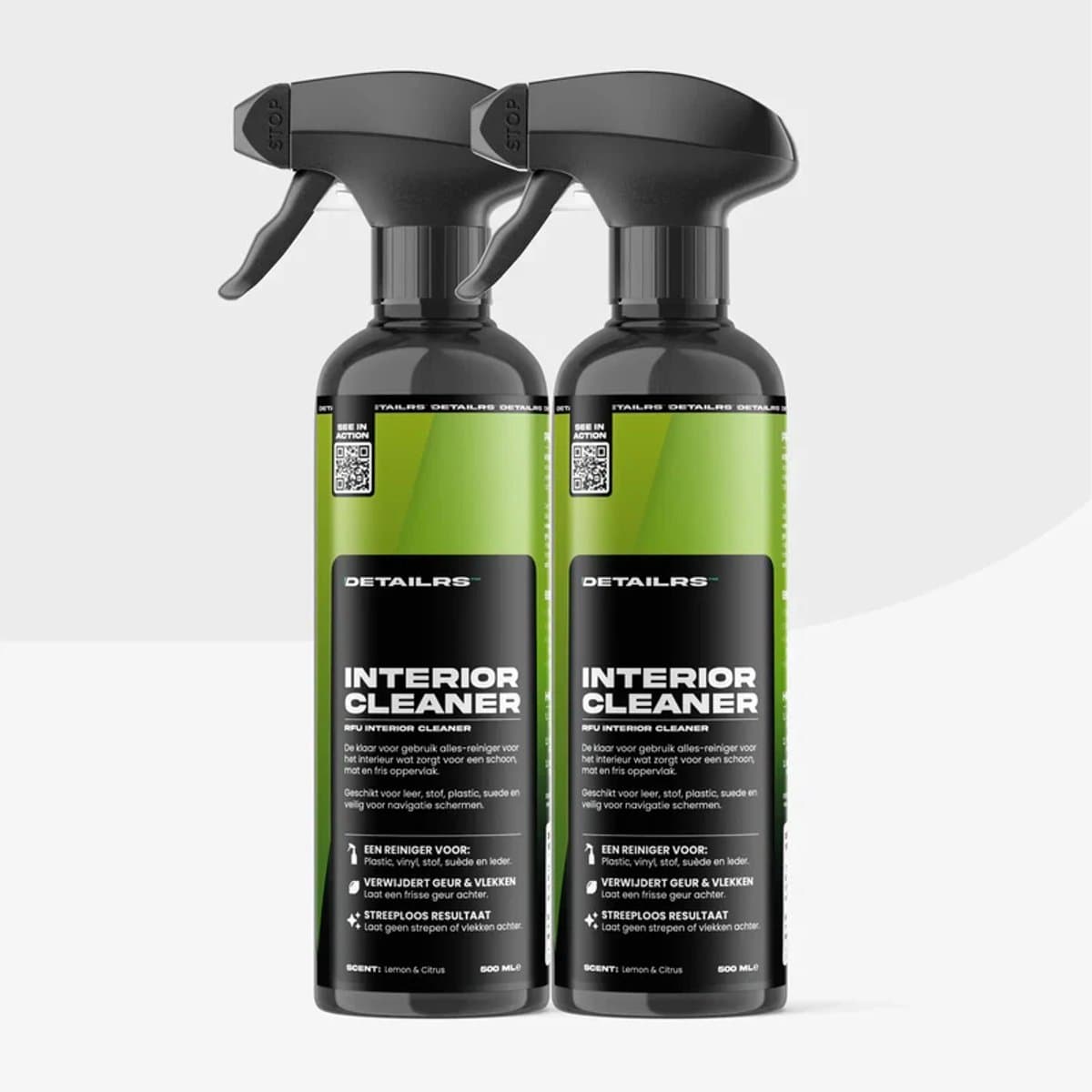 Detailrs Interior Cleaner Duo Pack - Interieurreiniger Auto - Interior Cleaner Auto - Auto Interieur Reiniger - Allesreiniger Interieur - 1L