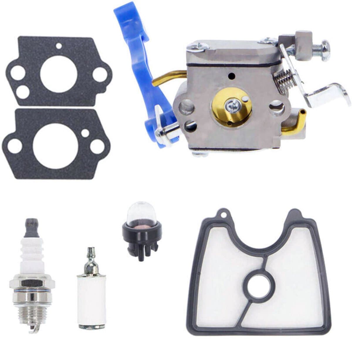 Carburateurrevisieset C1Q-W37 geschikt voor Husqvarna 125B 125BX 125BVX 28CC bladblazer, geschikt voorgeschikt voor carburateur C1Q-W37 590460102 545081811, inclusief brandstofleidingenset 581798001.