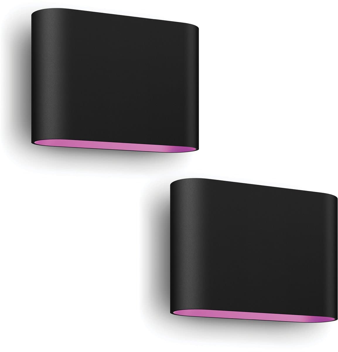 Philips Hue Dymera Wandlamp voor Buiten Up & Down (Zwart) - 2 stuks - Wit en Gekleurd Licht - Hue White and Color Ambiance