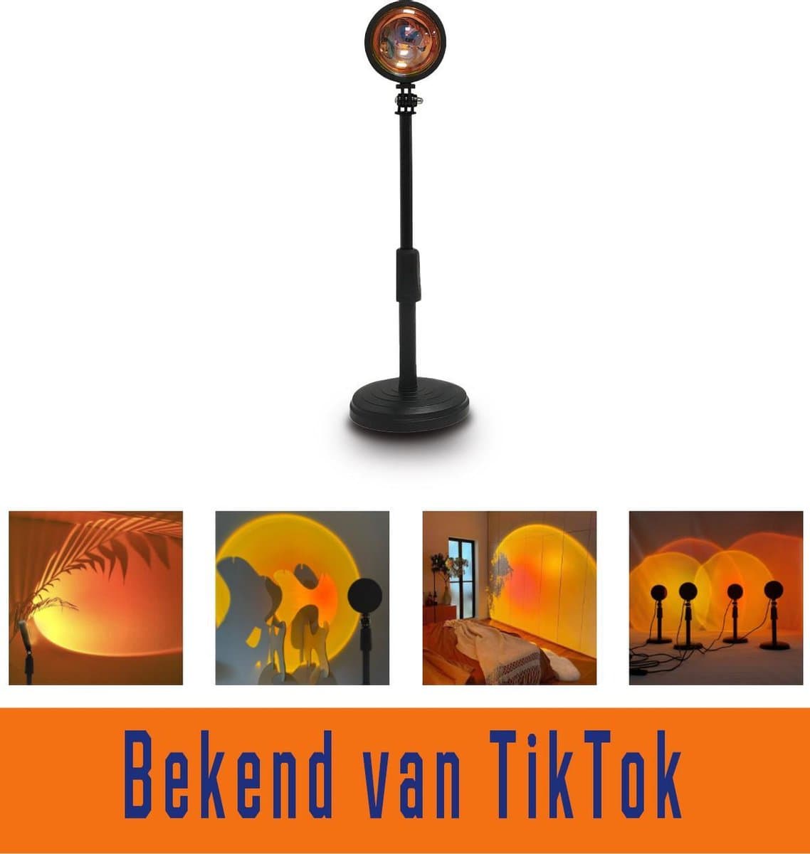Sunset lamp - Sunset projection lamp - Sfeerverlichting binnen - Zonsondergang lamp - Hoogte verstelbaar - Sunset projector - SUNSET