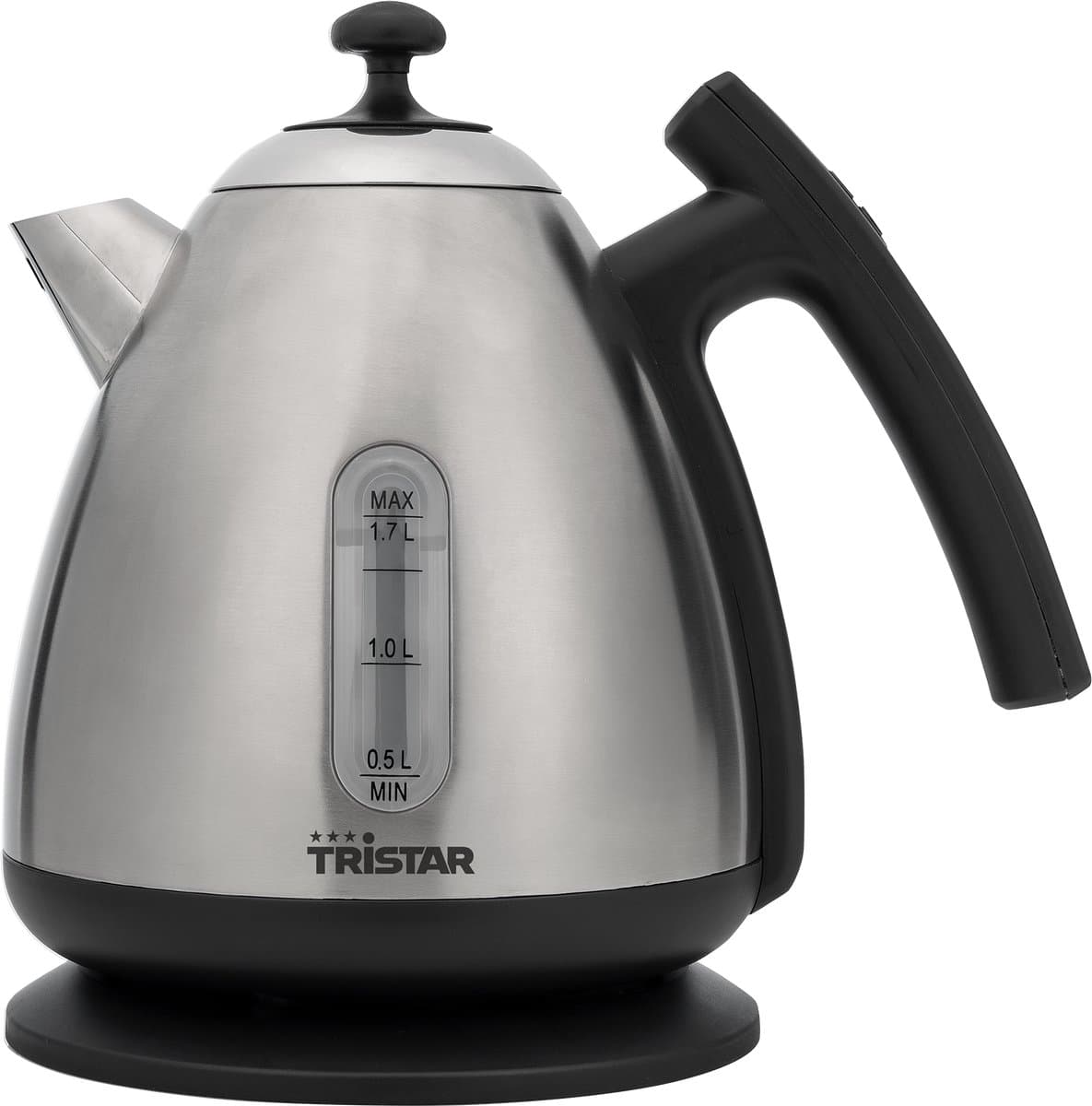 Tristar Waterkoker met temperatuurregeling RVS - WK-3403 - 1.7 liter - 2200W - Digitale Waterkoker met tot 2u warmhoudfunctie - Instelbare temperatuur - Retro waterkoker - Geschikt voor babyvoeding, verschillende thee-soorten matcha, groen, zwart