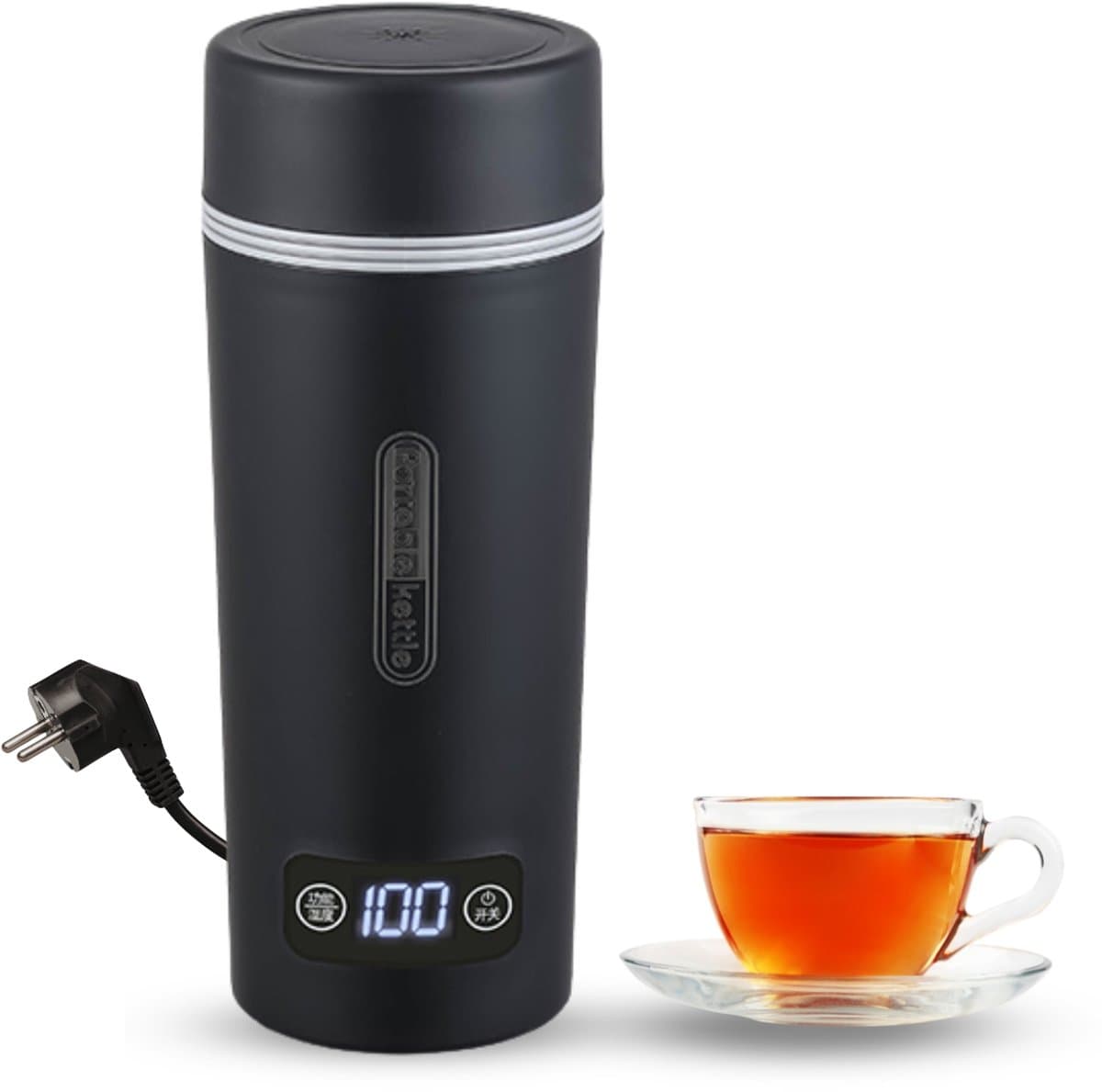 JT Products Reis Waterkoker – 350mL –4 Temperatuurstanden - Mini Waterkoker – Kleine Waterkoker Camping – Draagbare Waterkoker