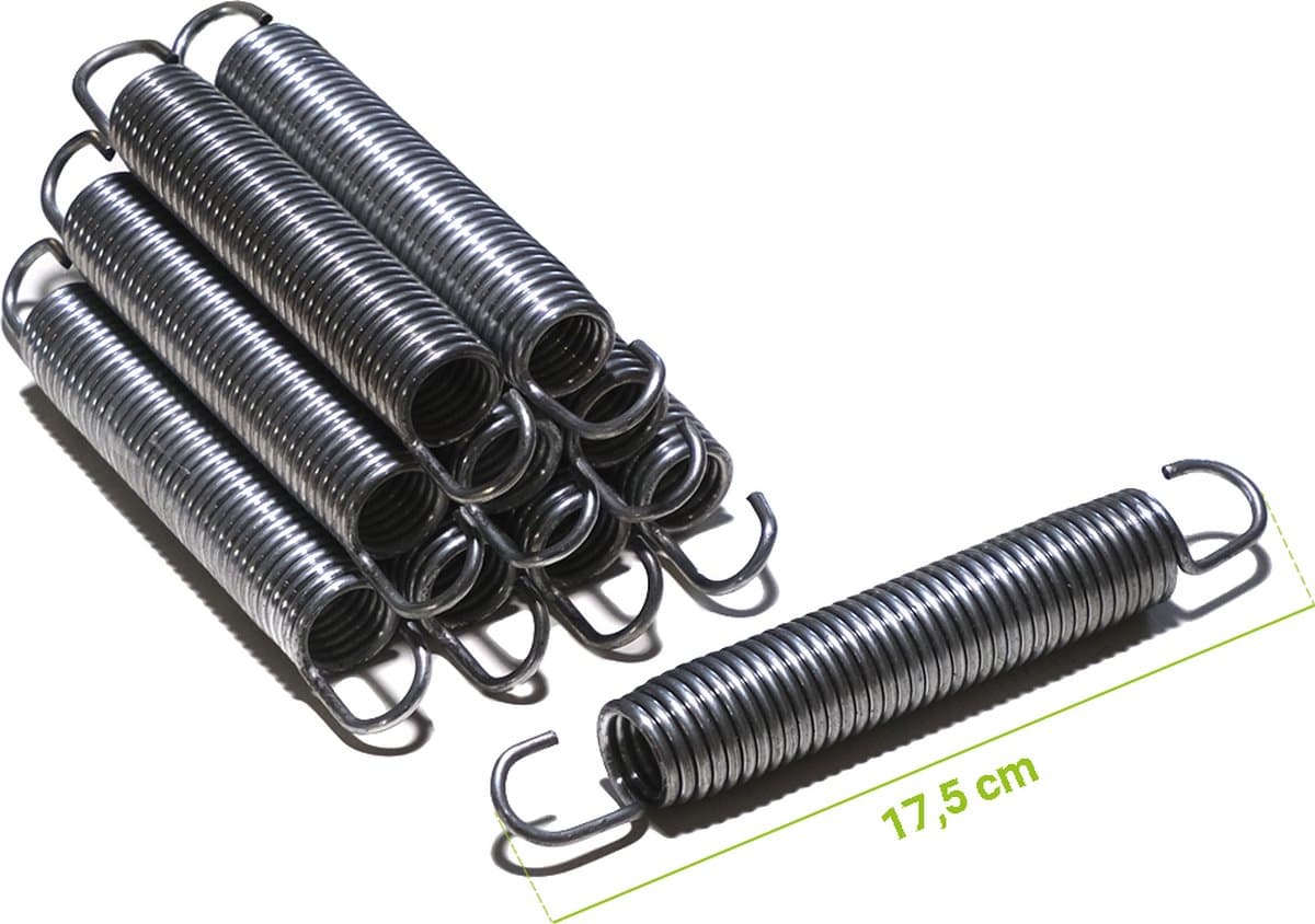Universele Trampoline Veren - Lengte 17,5 cm - Set van 50 stuks - Hoge Kwaliteit Trampoline Veer 175 mm - Verenset van gegalvaniseerd staal
