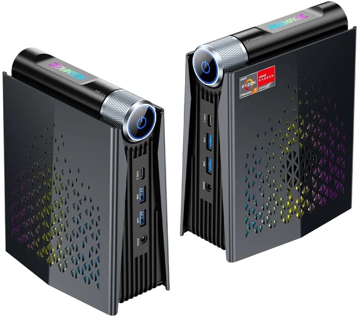 Acemagic S3A Mini PC met Windows 11 Pro, mini pc's AMD Ryzen 7 Pro 8845HS (up to 5.1 GHz), 32GB Dual DDR4 1TB SSD,Micro Desktop Computer met Wifi6,BT5.2