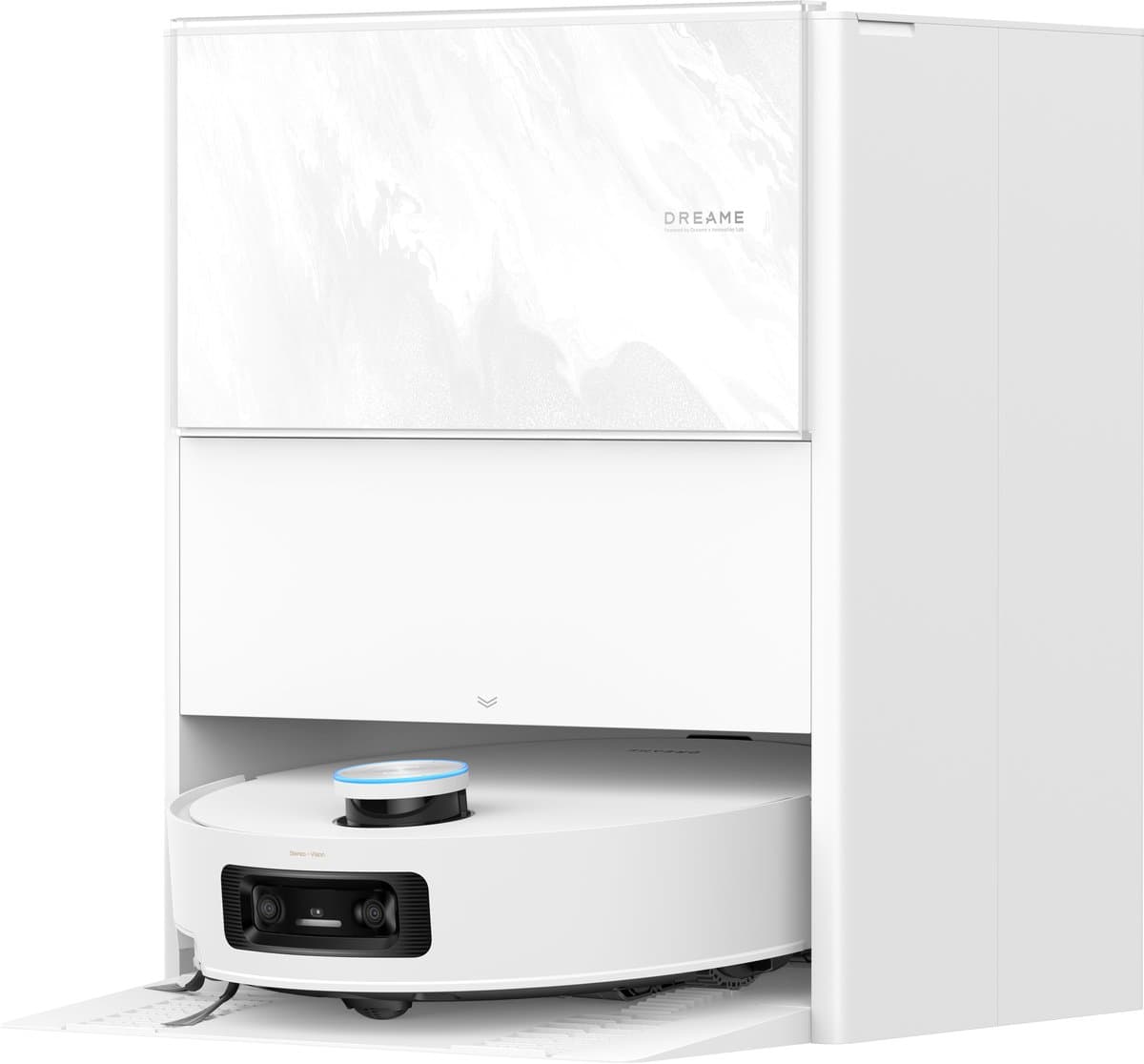 Dreame Aqua 10 Ultra Track Complete - Krachtige 2-in-1 Robotstofzuiger met Zelfreinigende Dweil - Obstakeldetectie en Automatisch Leegstation - 25.000 Pa Zuigkracht – Overwint Drempels tot 6 cm