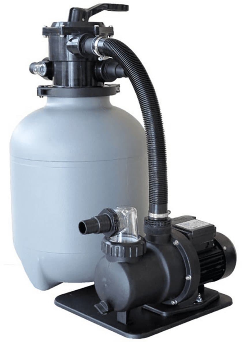 Zandfilterpomp Eco TR TOP 300 - Inclusief Zwembadpomp 4,8 m³/u met Haarvanger - Voor Zwembaden tot 30.000 Liter - Ø32/38 mm Aansluiting - 6-wegklep - zwembad pomp