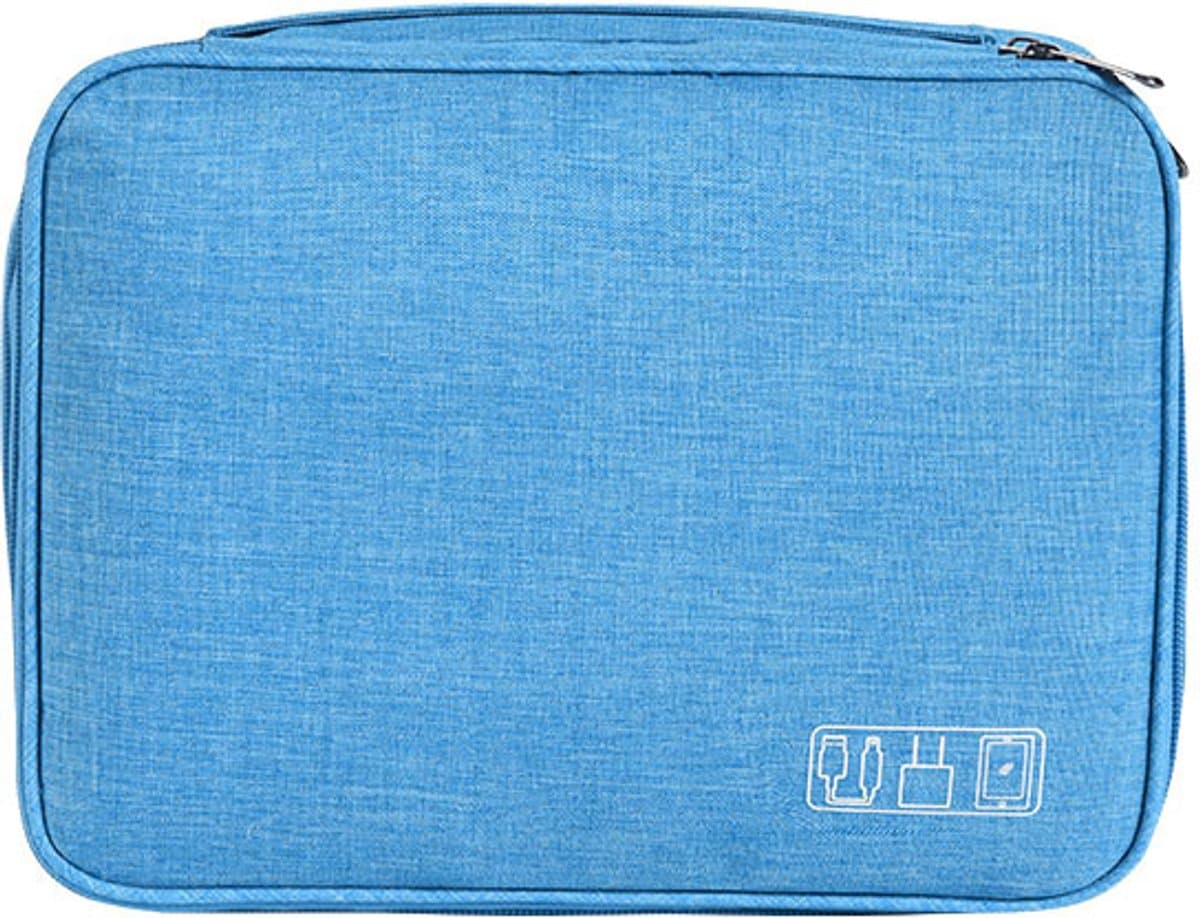 Opbergtas voor elektronica/reisorganizer voor kabels, geschikt voor elektronische accessoires, grote opbergdoos voor draagbare technologie, geschikt voor opladers, netsnoeren, powerbanks en hardware.