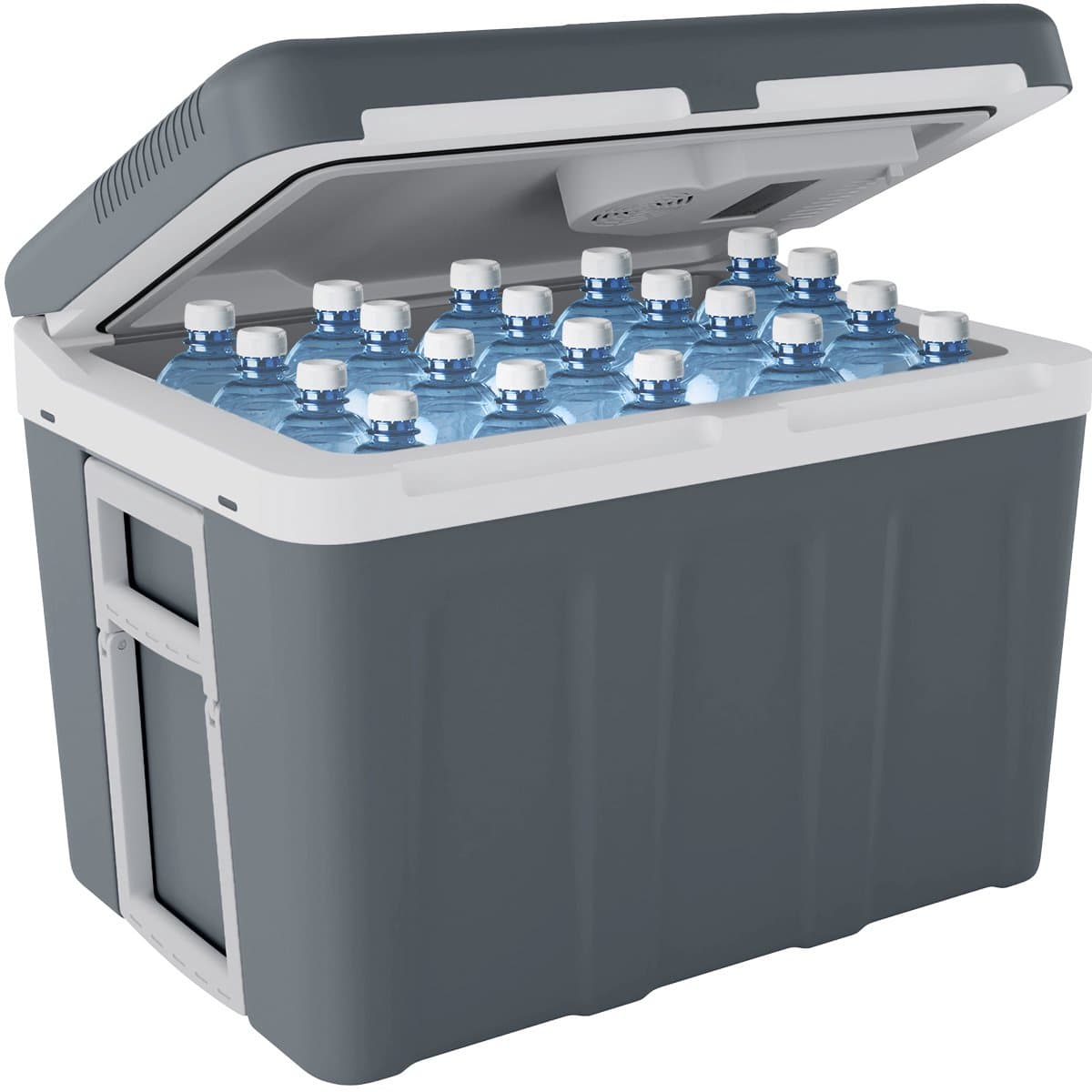 Auronic Koelbox Elektrisch 12V en 230 volt - 40L - Auto - Camping Koelkast - Koelen en Verwarmen - Frigobox - Grijs