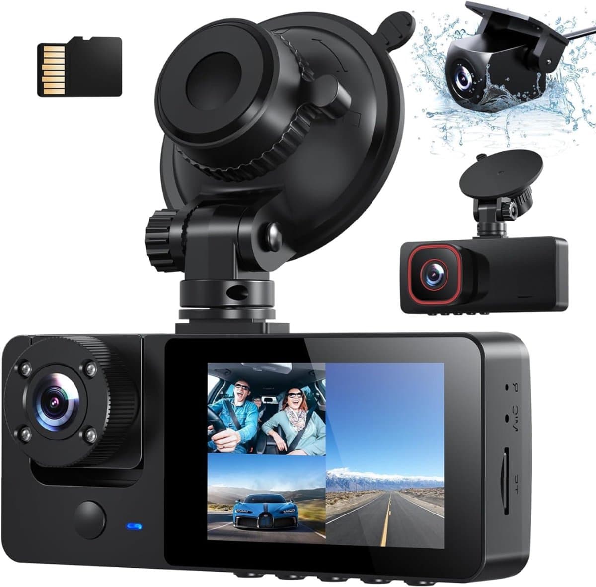 VIN® Dual Dashcam - Dashcam Voor Auto 1080p - Voor en Achter Camera – Inclusief 64GB SD-Kaart – Auto Camera Met Parkeerbewaking - Met Nachtzicht – G-Sensor