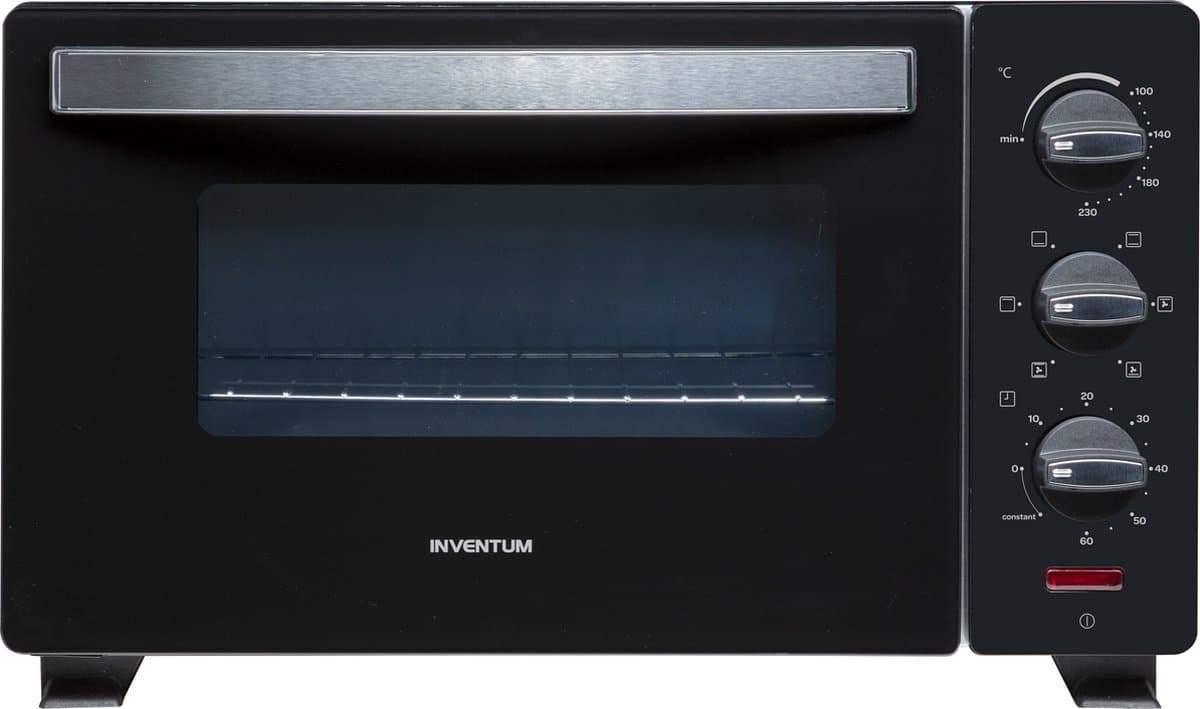 Inventum OV207B - Vrijstaande heteluchtoven - 20 liter - 1350 watt - 6 programma's - Zwart