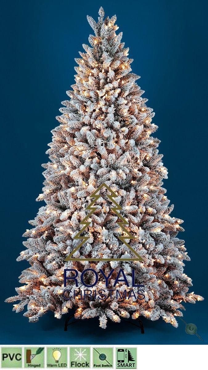 Royal Christmas - Sneeuw Kunstkerstboom - Sneeuw Boom Deluxe - PVC - 240 cm - 700 LED Lampjes - 2067 Takken