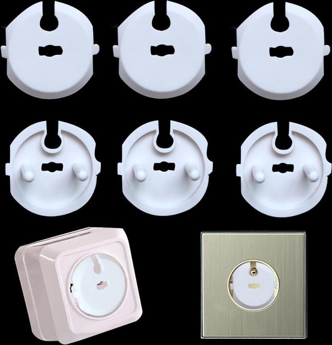 Stopcontactbeveiliging met sleutel - Stopcontactbeschermer - Baby & Kind - Veiligheid - Veilig Voor Uw Kind - Plug Socket Cover-geen stroomstoot-veilig stopcontact